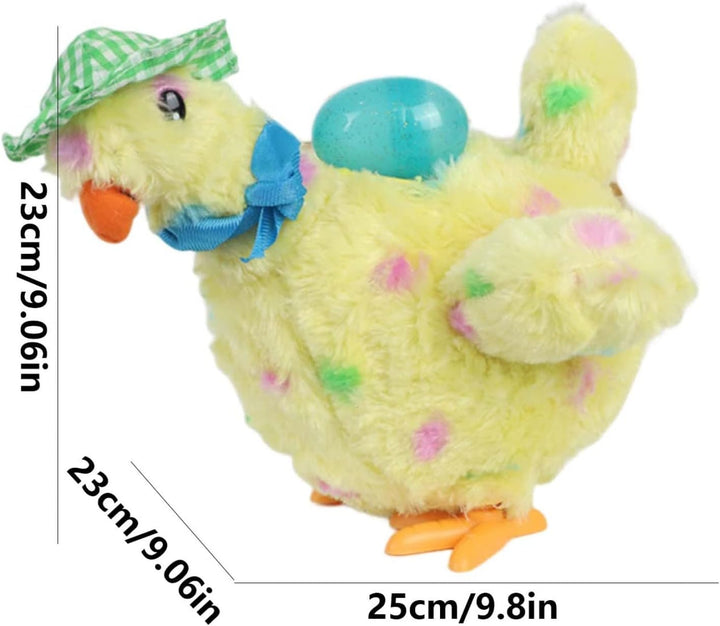 NASSMOSSE Peluche de pollo poniendo huevos de juguete