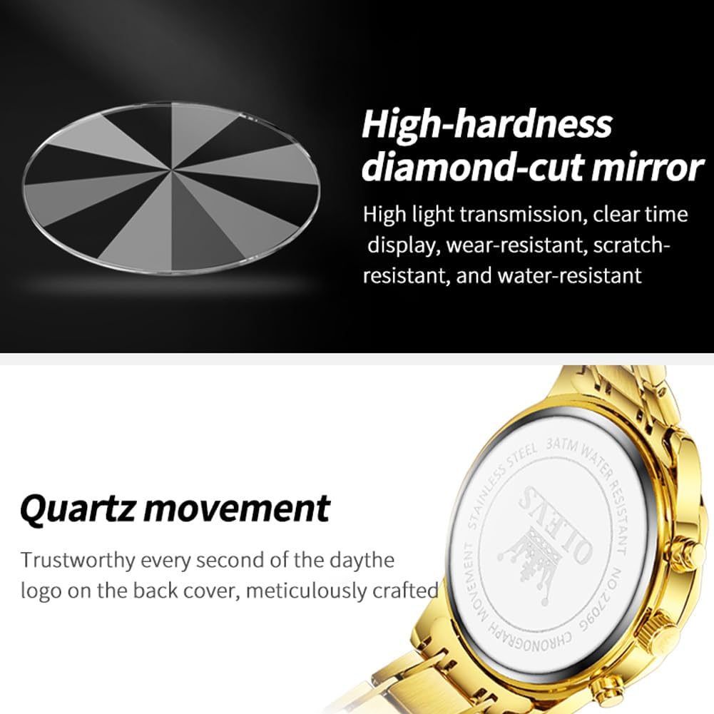 OLEVS Reloj para Hombres Clásico de Negocios en Acero Inoxidable Reloj para Hombre