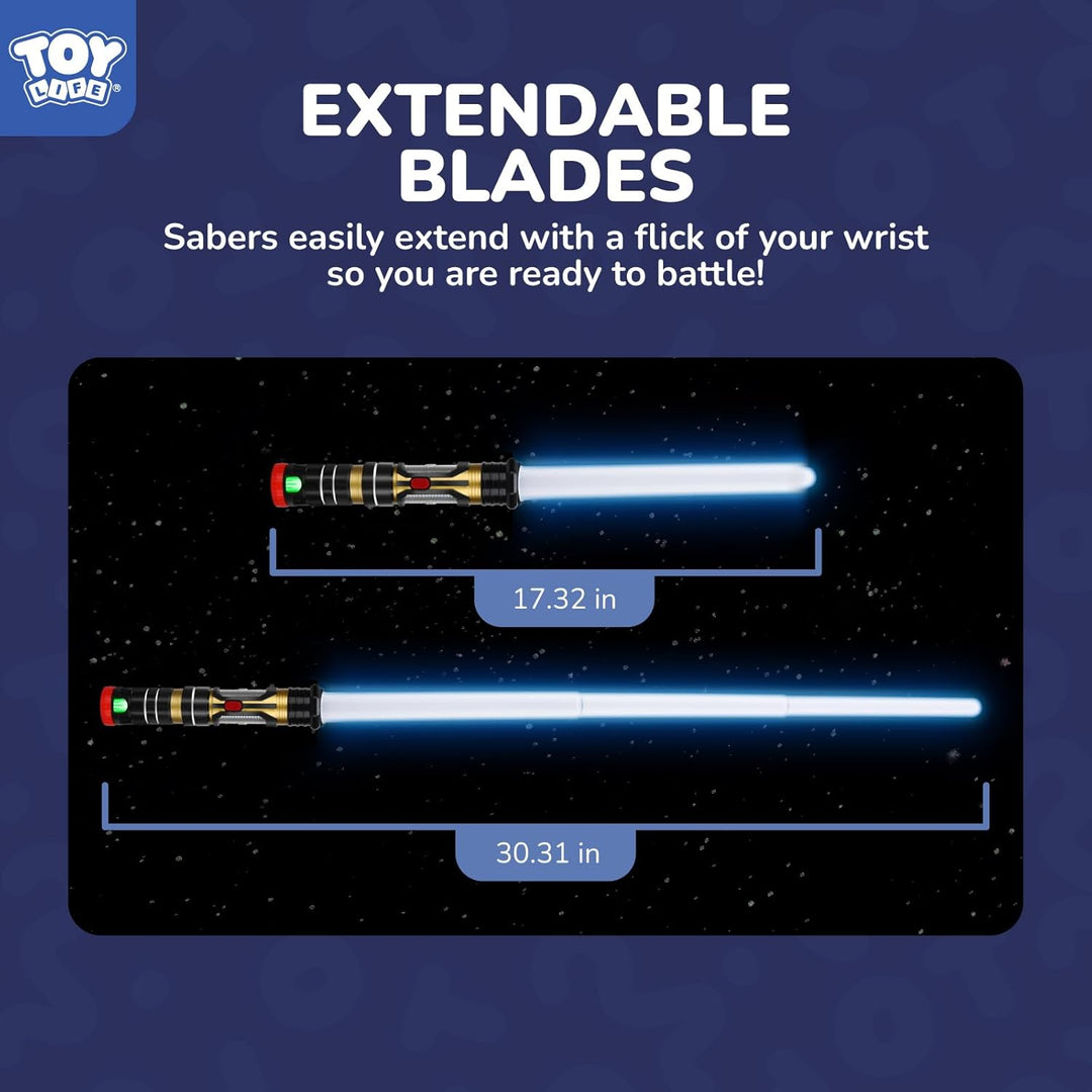 TOY Life Espada iluminada estilo sable - Paquete de 4 sables ilumin...