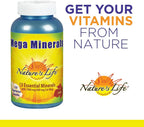 Nature's Life Mega Minerals Complex | Suplemento completo de minerales + vitamina D