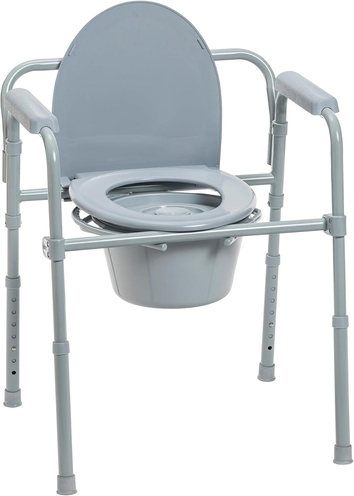 Drive Medical Inodoro de acero plegable portátil