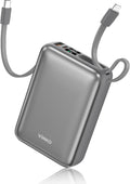 VINKO Cargador portátil con cable integrado de 22.5 W, 20000 mAh, c...