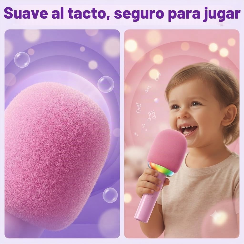 Joomie - Micrófono de karaoke para niños de 3 a 10 años, micrófono inalámbrico Bluetooth y altavoz