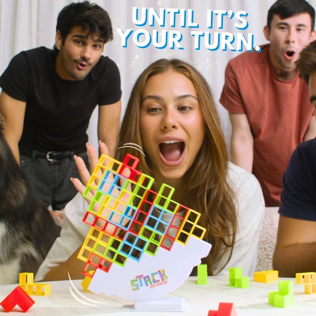 Juego de torre de ataque apilable para niños y adultos, juego de