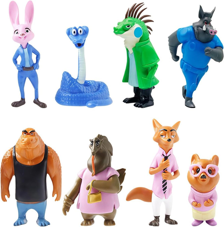 Paquete de 8 figuras de personaje de ciudad de animales