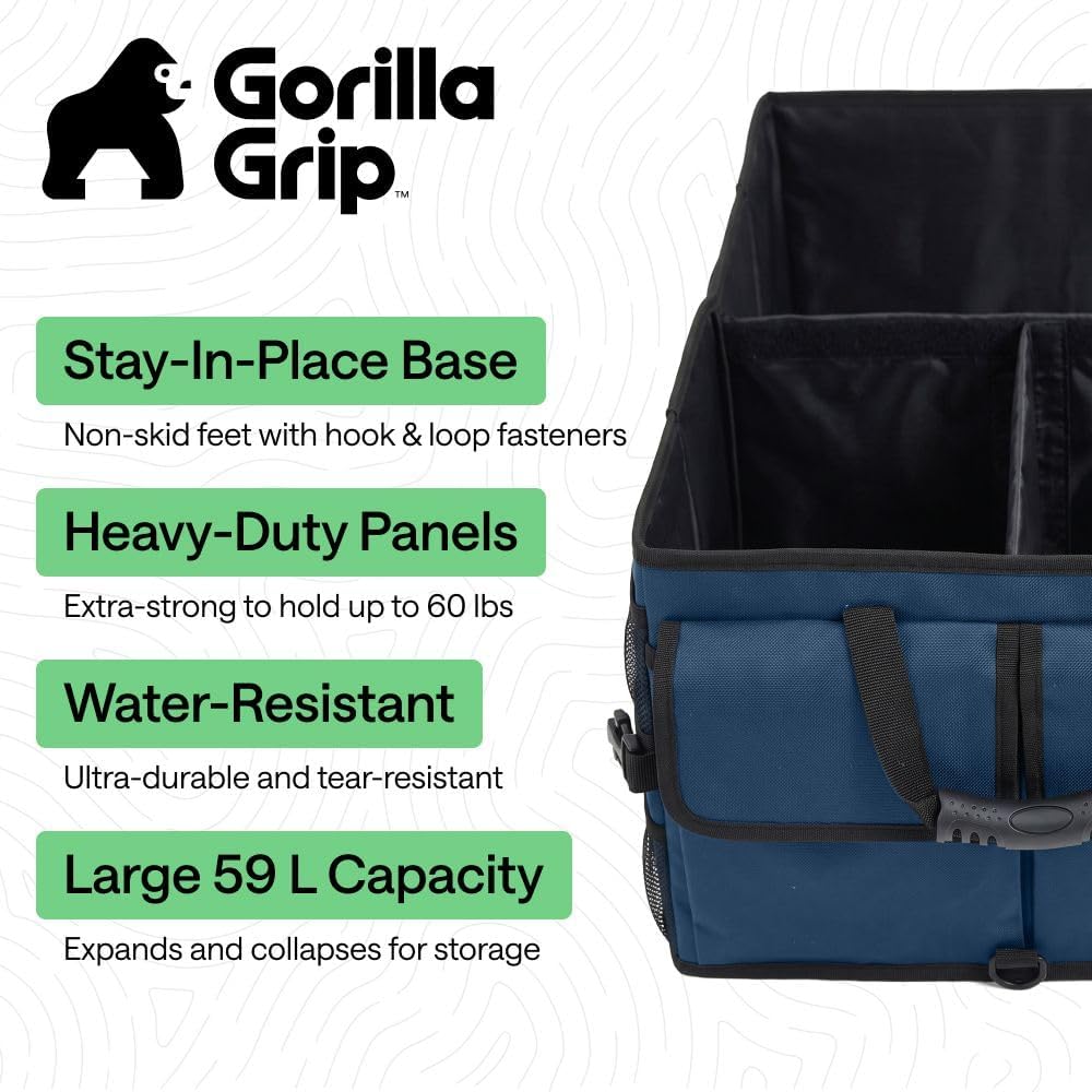 GORILLA GRIP - Organizador de maletero para SUV y automóviles