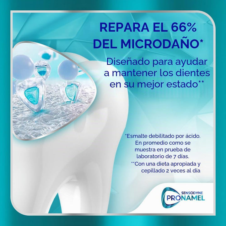 Pasta dental Sensodyne Pronamel para fortalecimiento clínico del es...