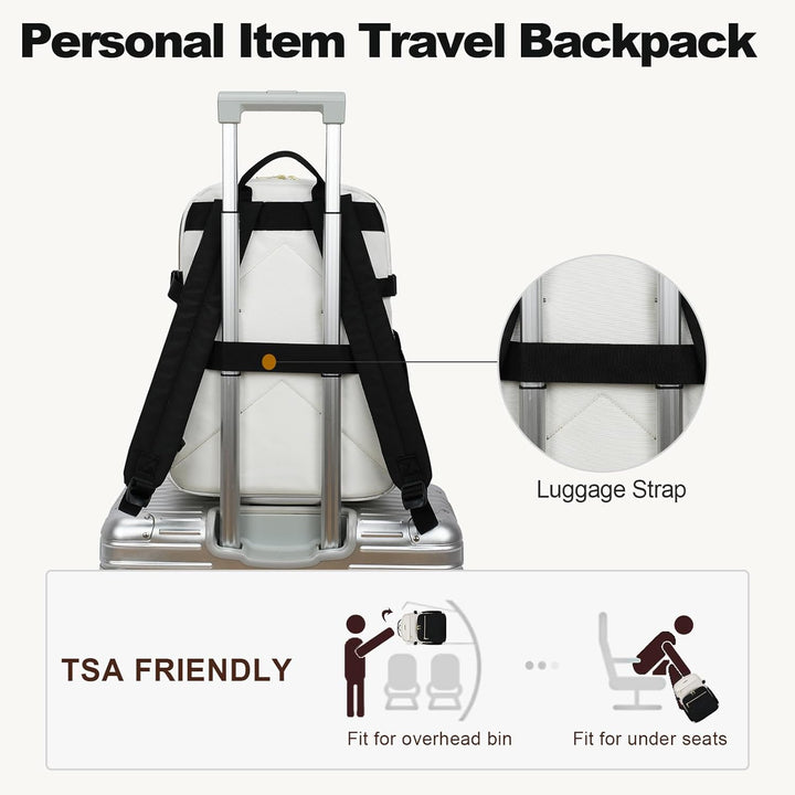 VANKEAN Mochila para laptop para mujer con bolsillo gigante para va...