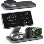 Estación de carga inalámbrica magnética plegable 3 en 1 para Samsung, soporte de cargador inalámbrico para Galaxy S26 Ultra S25/S24/Note 20/Flip 7/Fold 7, para Galaxy Watch Ultra/8/7/6, Galaxy Buds 3
