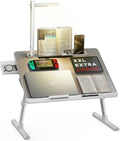 Bandeja escritorio para cama con lámpara LED, soporte para laptop SAIJI