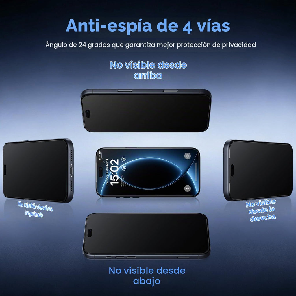 Protector de pantalla de privacidad mate para iPhone 18 Pro Max de