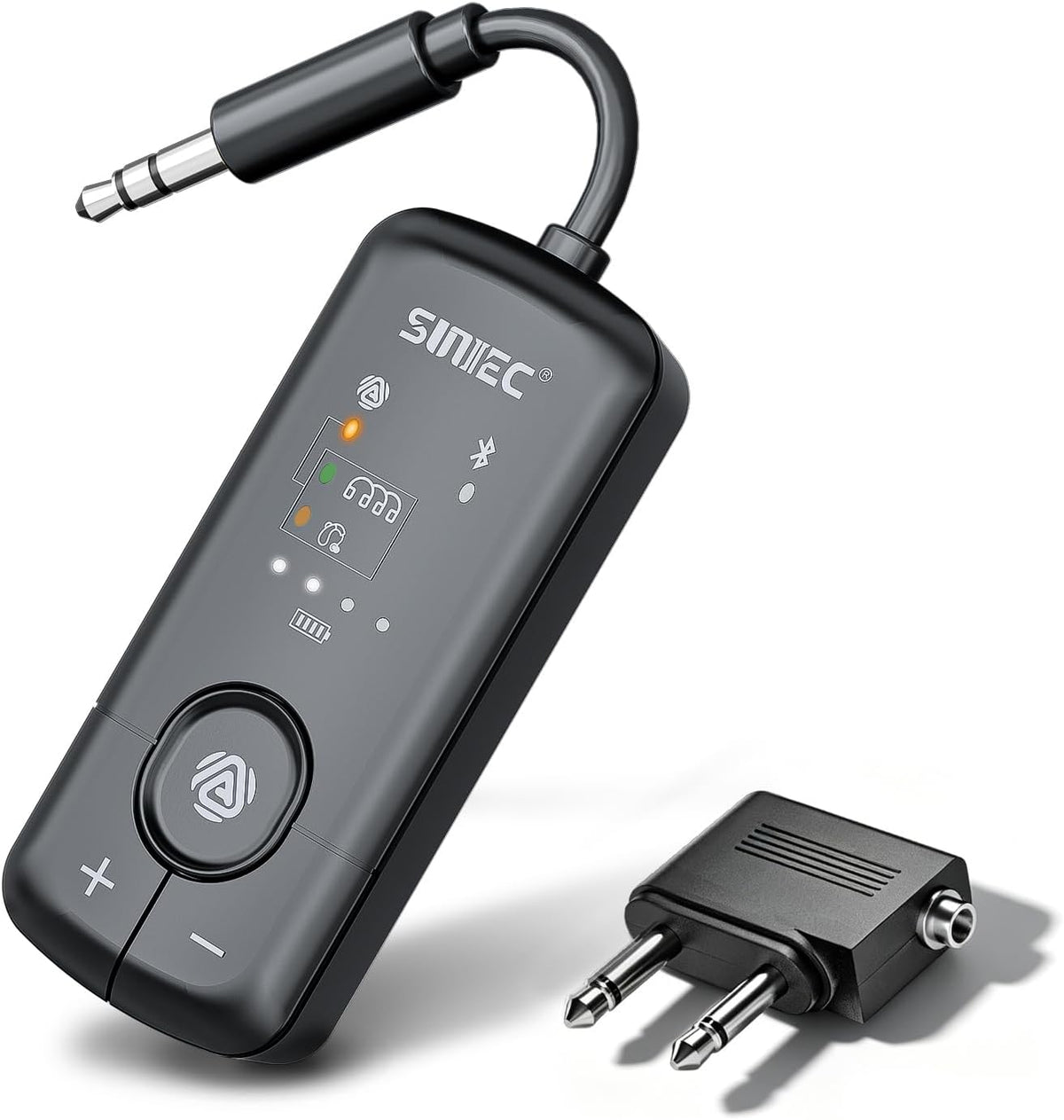 Adaptador de audio Bluetooth LE para avión y transmisor Auracast para