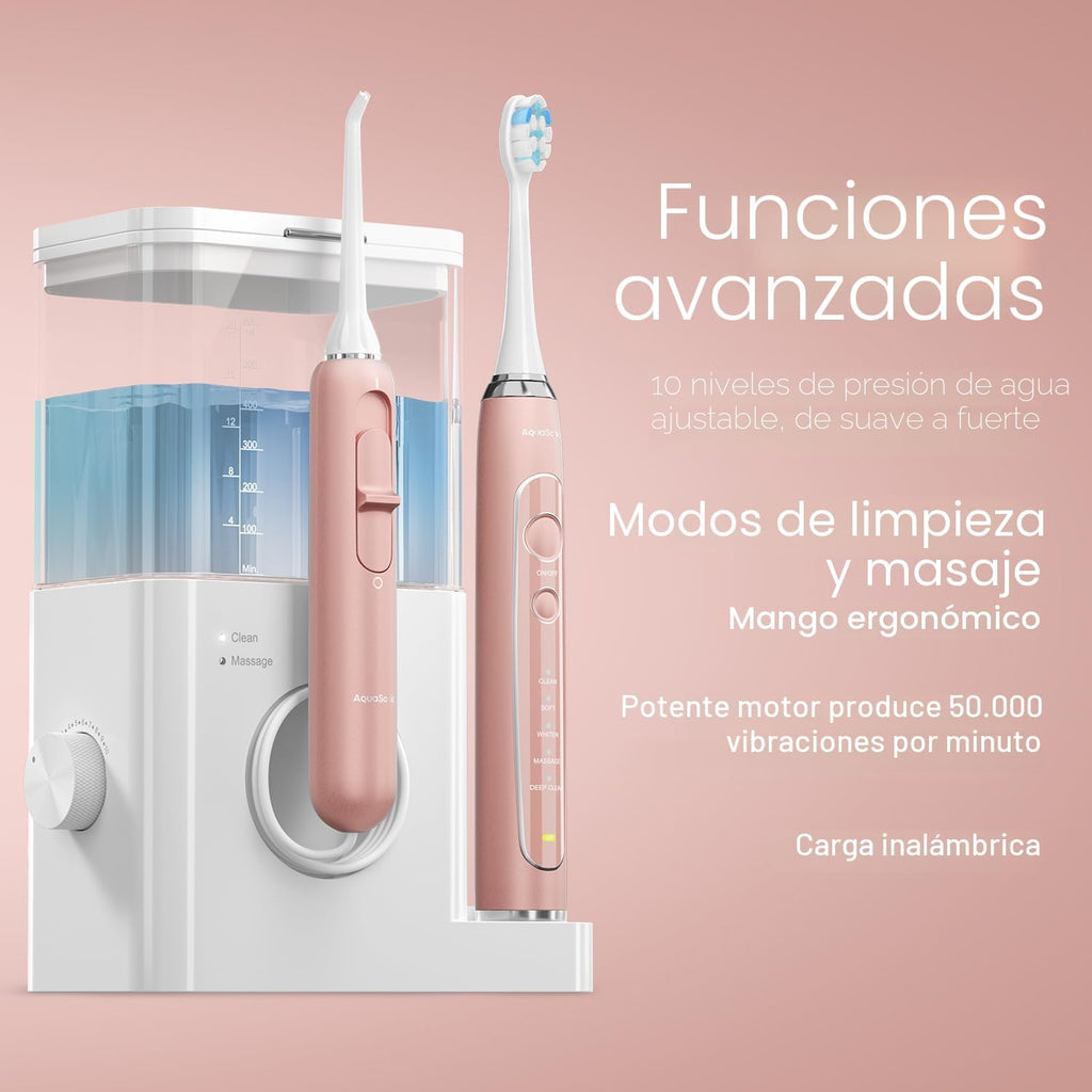AquaSonic Página principal Centro Dental PRO - Cepillado y uso de hilo dental fácil - Cepillo y hilo dental - Cepillo de dientes eléctrico y hilo dental de agua - Dientes más blancos y encías más saludables