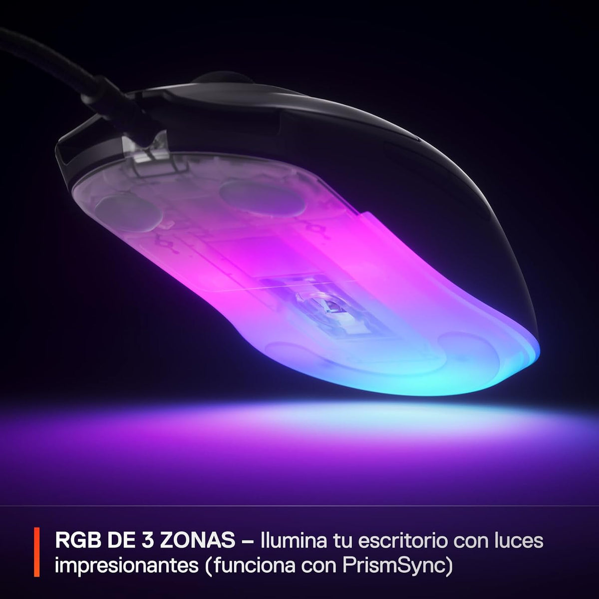 SteelSeries Rival 3 Gen 2 mouse para videojuegos \u2014 Sensor ópti...