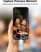 AUAMOZ Mini unidad flash de doble interfaz de 256 GB, memoria portá...