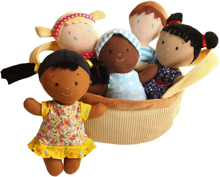 Snuggle Stuffs Canasta de Amigos de Peluche Diversidad Multicultura...