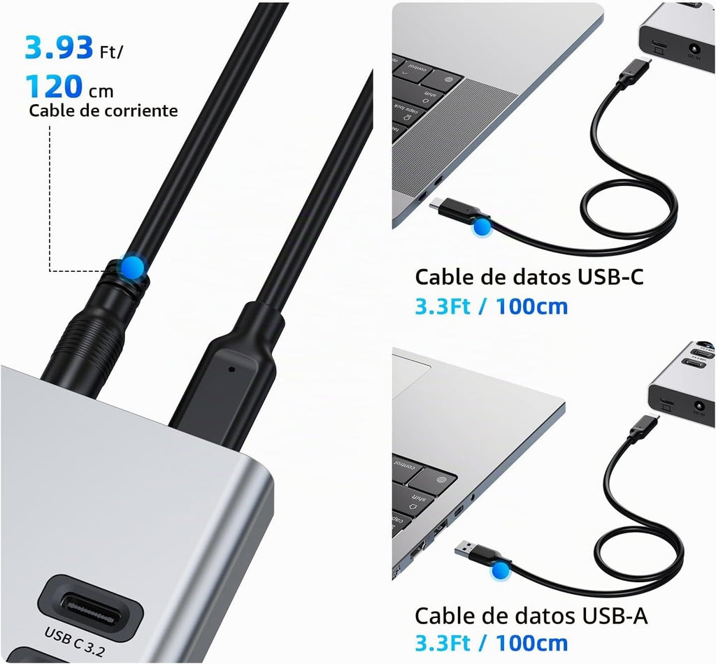 VANGREE, MK1-1200800C8, hub USB 3.2 de 17 puertos, alimentado, adaptador 12V/8A