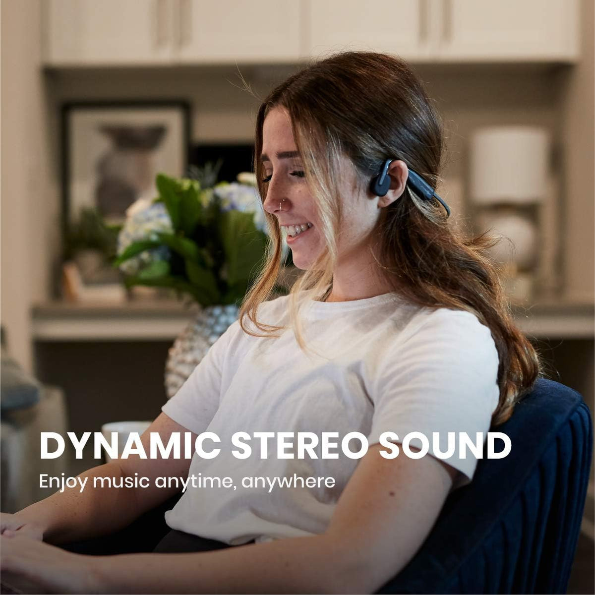 Aftershokz OpenMove (renombrado como Shokz OpenMove) Auriculares inalámbricos Bluetooth de conducción ósea abierta, incluye paquete