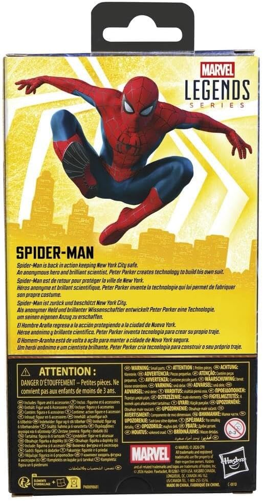 Marvel Legends Series Spider-Man, Spider-Man: Brand New Day - Juego de figuras de acción coleccionables de 6 pulgadas