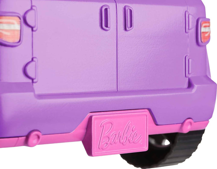Barbie - Vehículo todo terreno color morado con asientos