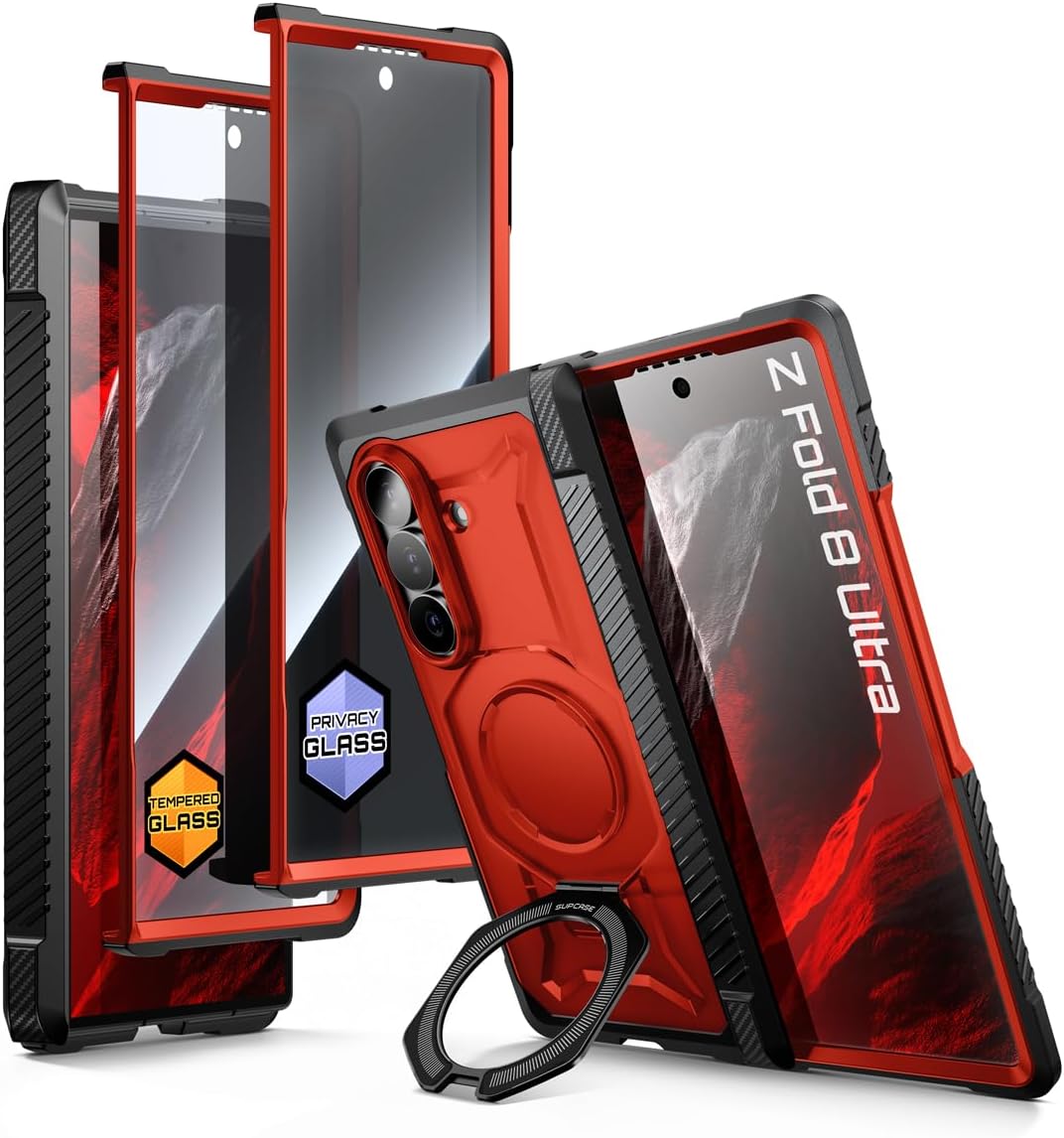 SUPCASE Funda para Galaxy Z Fold 8 Ultra, pantalla de vidrio y privacidad