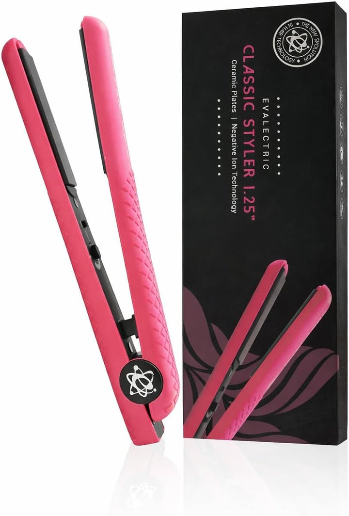Evalectric Classic Styler - Plancha plana de cerámica de 1.25 pulga...