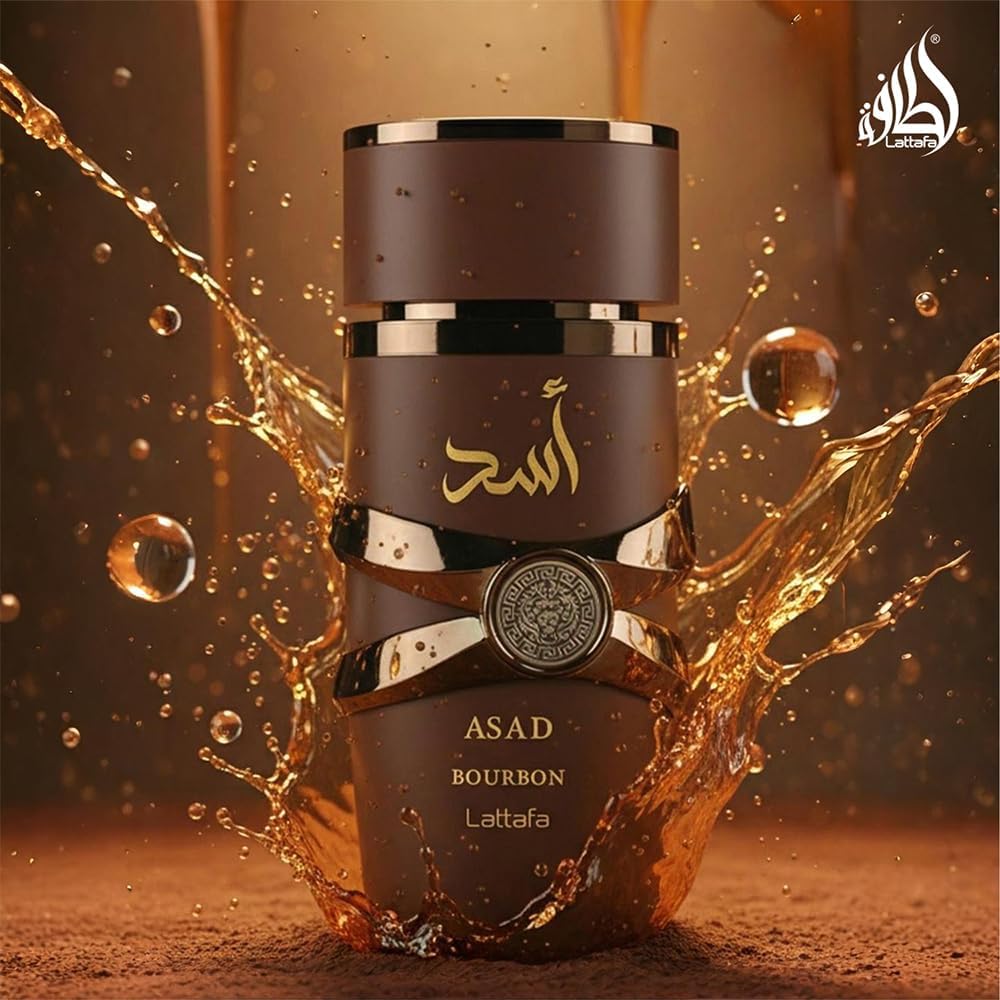 Lattafa Asad Bourbon para Unisex Eau de Parfum en Spray, 3.4 Onzas...