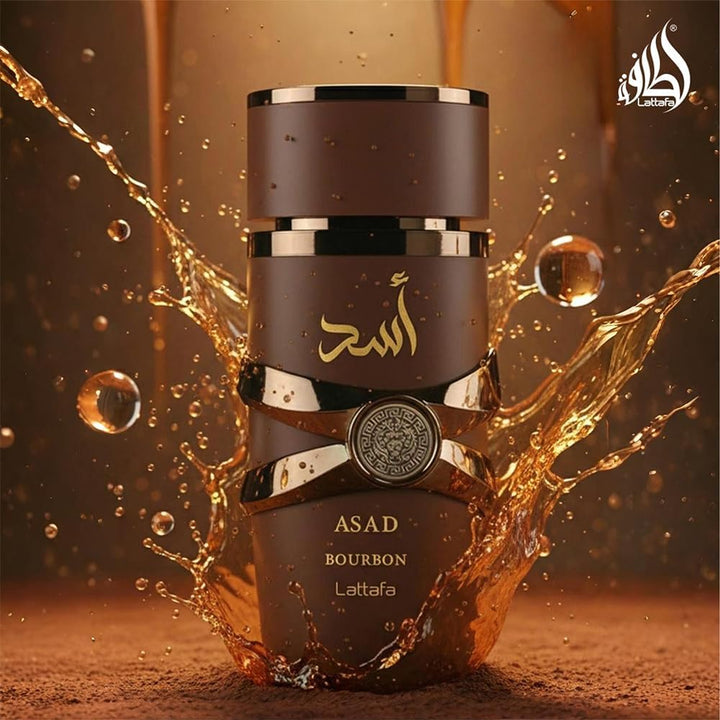 Lattafa Asad Bourbon para Unisex Eau de Parfum en Spray, 3.4 Onzas...