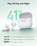 Baseus - Auriculares inalámbricos BP1 NC híbridos con cancelación a...