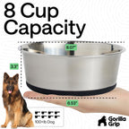 GORILLA GRIP - Juego de cuencos para perros, acero inoxidable 304 de grado