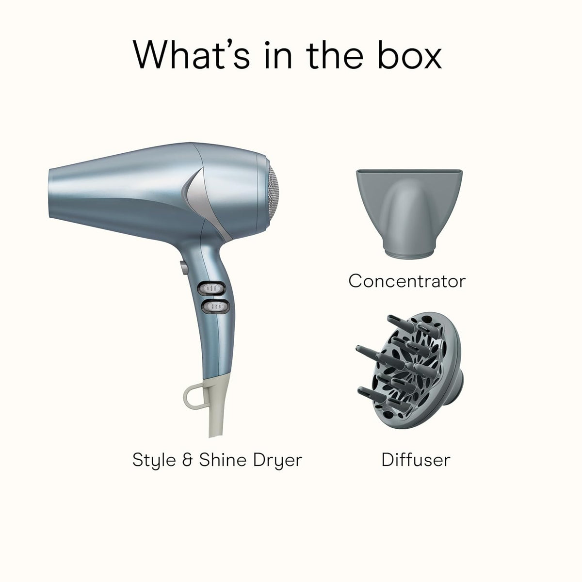 Secador de pelo Infiniti PRO CONAIR con difusor y concentrador, sec...