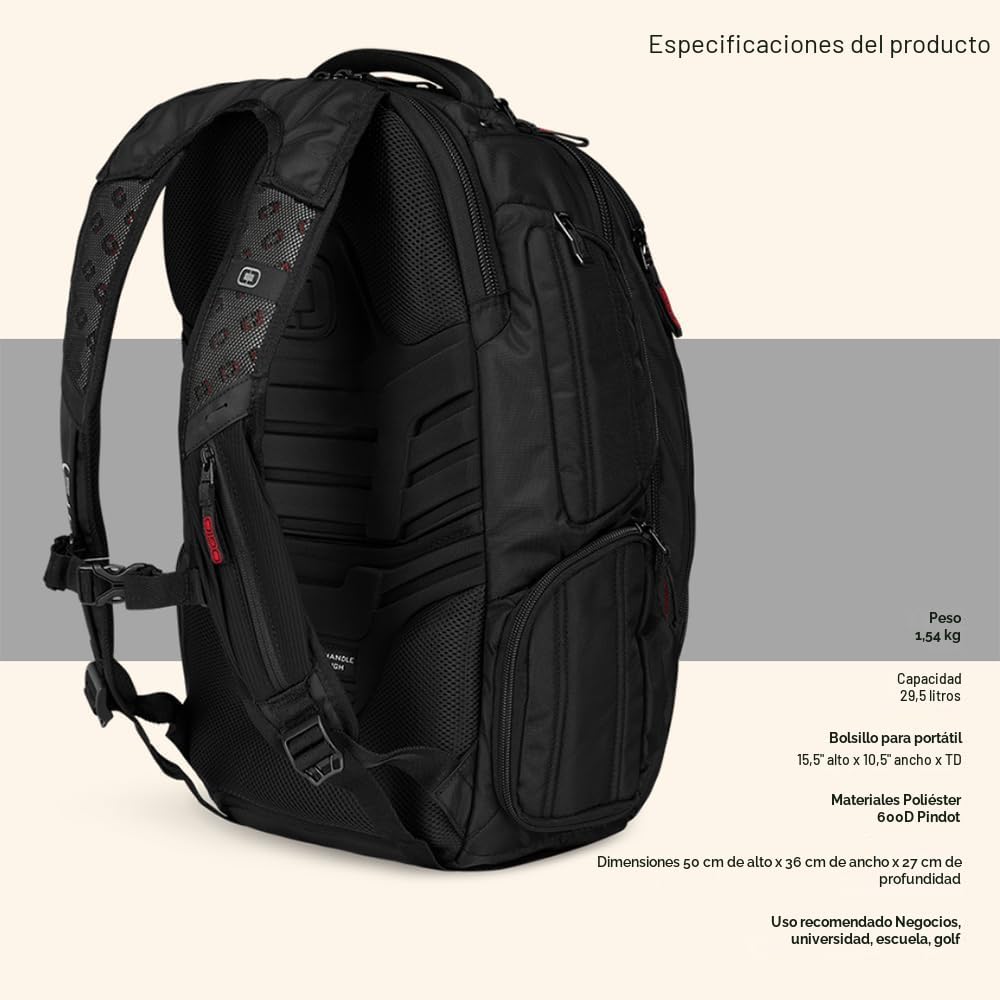 Mochila Renegade para computadoras portátiles/tabletas de Ogio con RSS
