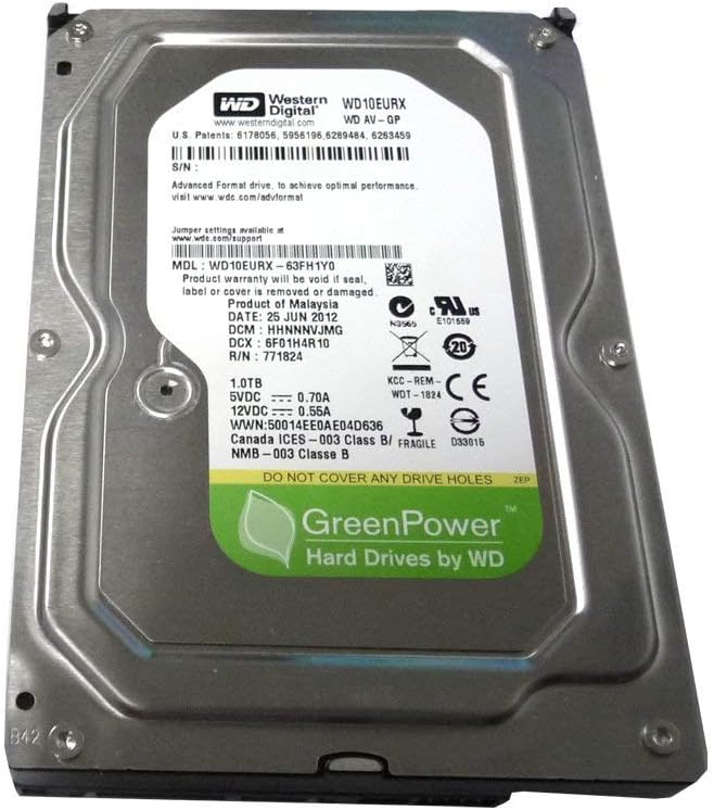 Western Digital AV-GP WD10EURX 1TB IntelliPower 64MB caché SATA 6Gb...