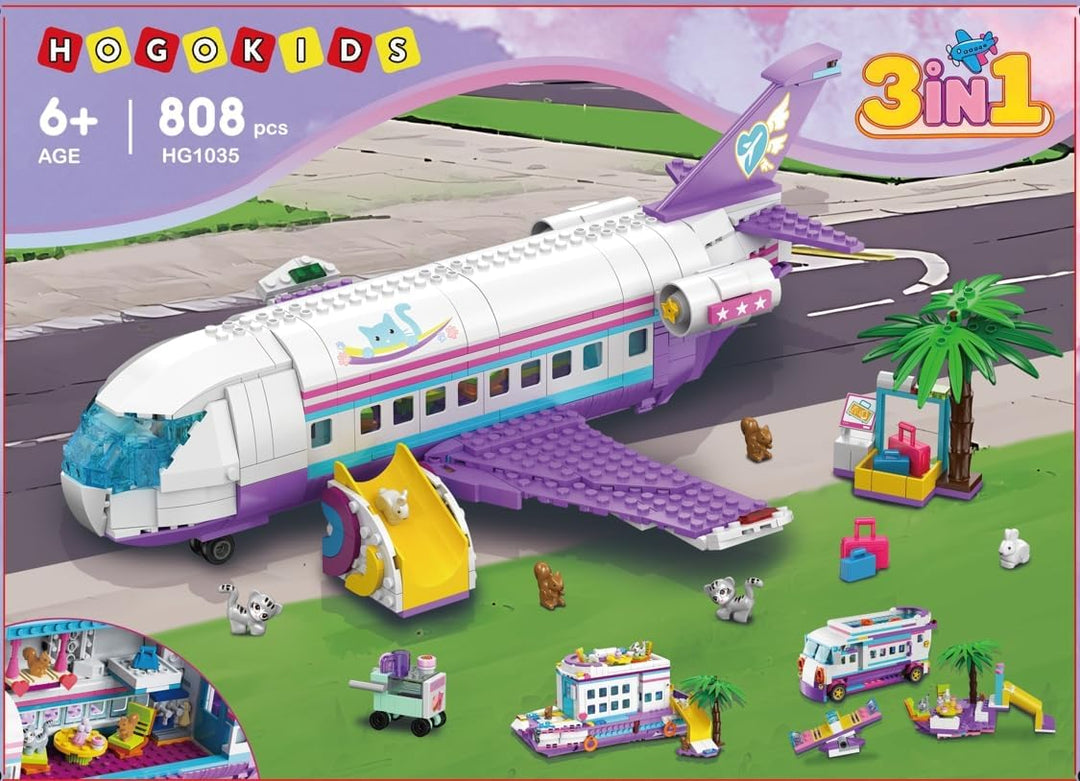 HOGOKIDS Juego de juguetes de construcción de aviones 3 en