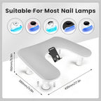 JODSONE Reposabrazos en forma de U gris para técnicos de uñas