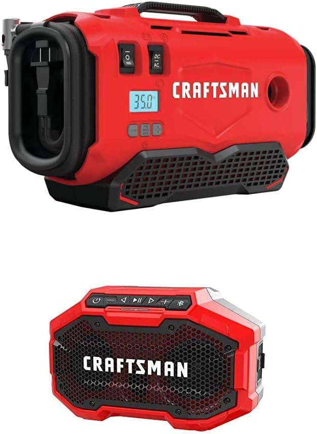 CRAFTSMAN Inflador V20 con altavoz Bluetooth, solo herramientas