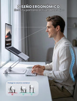 Lamicall - Soporte ajustable para laptop, elevador portátil para la...
