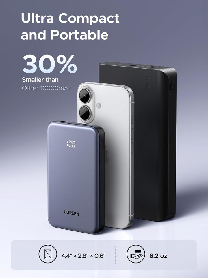 UGREEN Banco de Energía 10,000mAh 22.5W, Cargador Compacto Portátil...