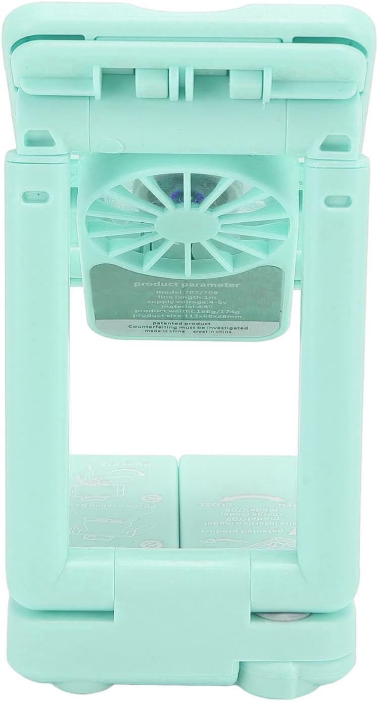 Sorandy Sorandyuqpazfx71c-13 - Radiador de teléfono celular con ventilador de refrigeración, soporte de teléfono de escritorio con luz RGB, compatible con Android, todos los teléfonos móviles (verde),