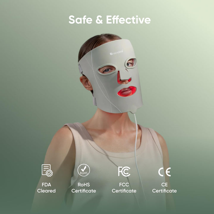 Nanoleaf Máscara facial de terapia de luz LED aprobada por la FDA,...