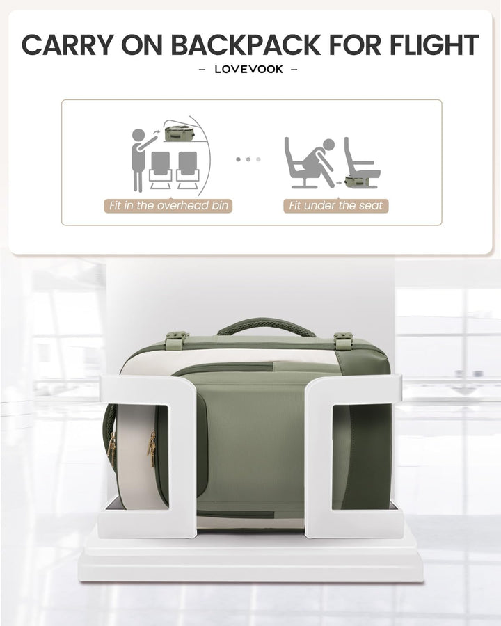 LOVEVOOK Mochila de Viaje de 50L para Mujeres y Hombres, Mochila Gr...