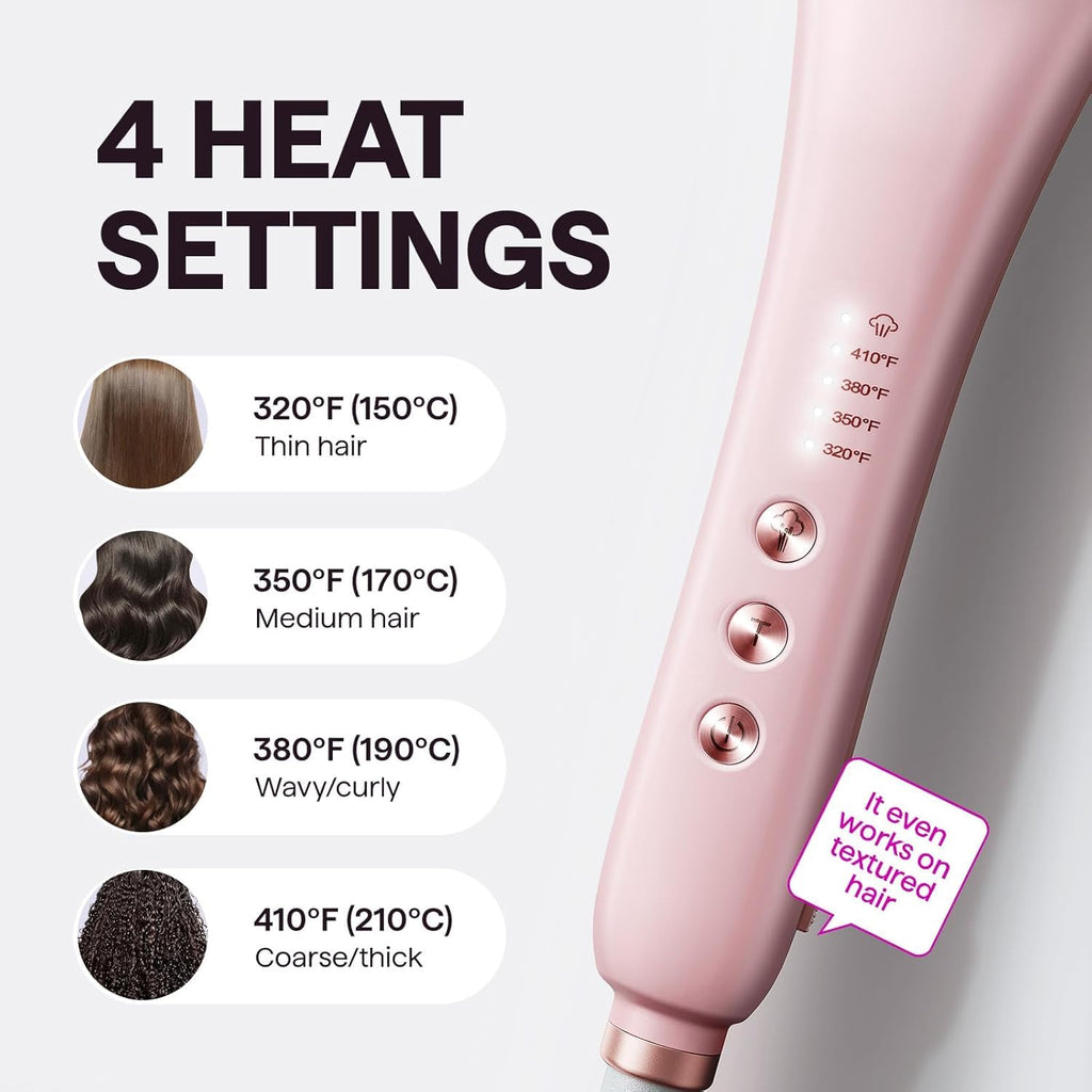 Wavytalk Blown Away onic Secador de pelo rosa, cepillo alisador de pelo Steamline Pro