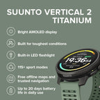Reloj deportivo GPS SUUNTO Vertical 2, pantalla AMOLED de 1.5”, 115+ modos deportivos, Sage Ti