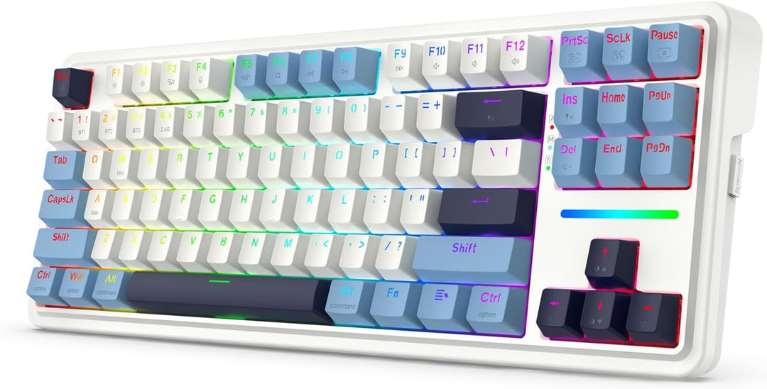 Redragon K728 PRO 80% Teclado para juegos inalámbrico con junta RGB...