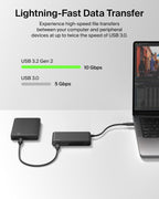 Belkin USB C Hub, Hub de 5 puertos con pantalla HDMI 4K a 60Hz, entrega de alimentación de 100W, transferencia rápida de datos 10Gbps, adaptador multipuerto USB C - Compatible con MacBook, iPad Pro