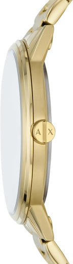 A|X Armani Exchange Reloj para hombre con pantalla analógica de tres manecillas y correa de acero inoxidable o cuero, reloj para hombre