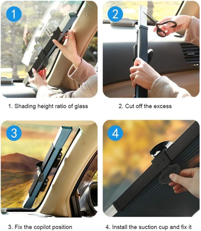 Parasol retráctil para parabrisas de coche, protector solar celular inalámbrico bloquea el 99% de los rayos UV para mantener el vehículo fresco, parasol de nido de abeja se ajusta a varios modelos con