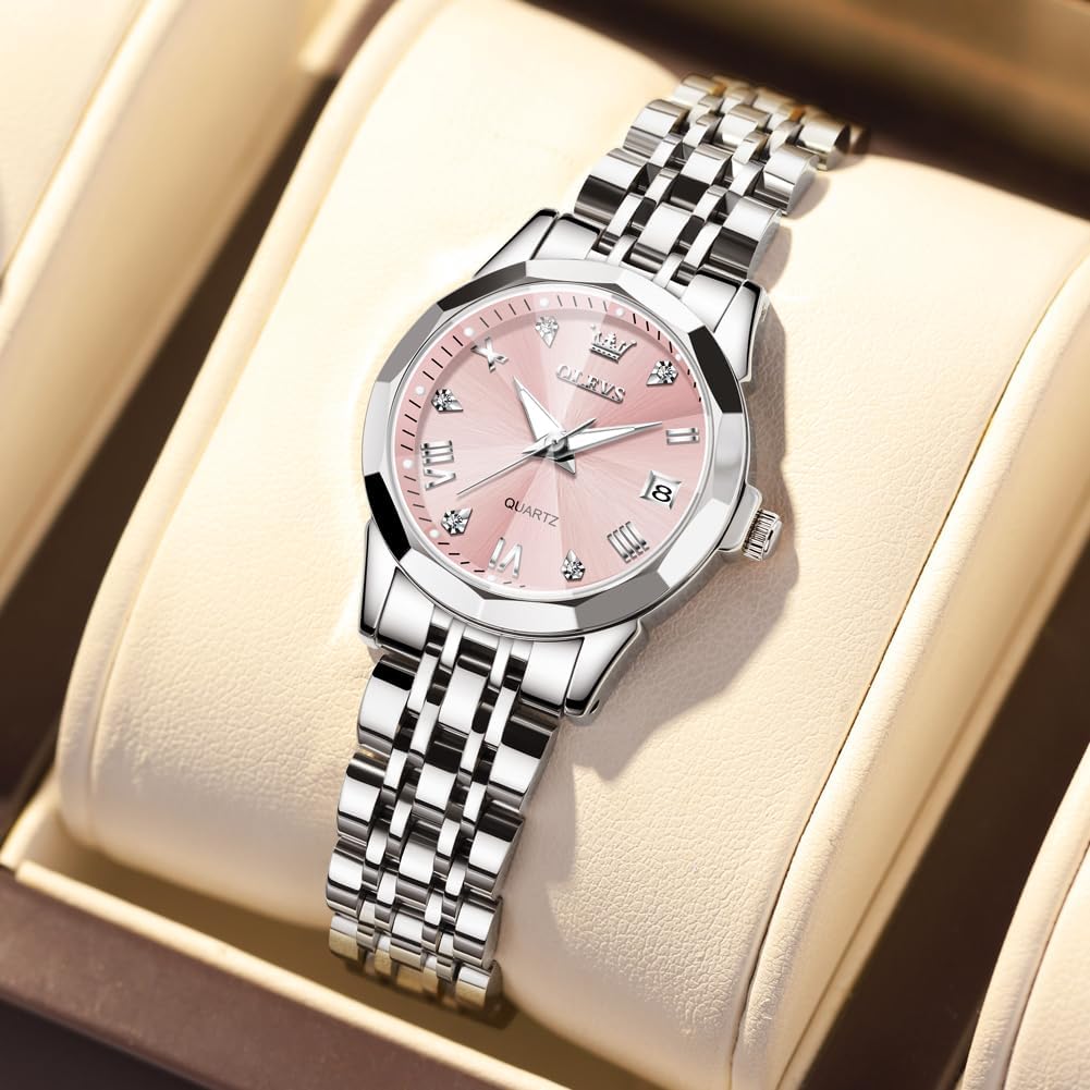 OLEVS Reloj de moda impermeable de lujo para mujer