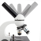 AmScope M158C-E microscopio monocular compuesto, oculares de WF10x y WF25x, aumento de 40x-1000x, campo brillante, iluminación led, etapa Plana, 110 voltios, incluye cámara de 0.3 megapíxeles y software