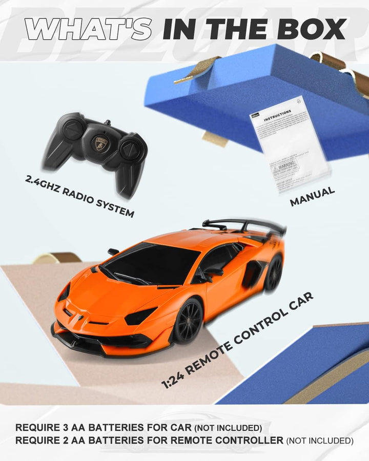 BEZGAR Auto a control remoto con licencia RC, auto de juguete Lambo...